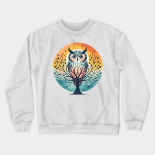 Owl and Tree of Life Crewneck Sweatshirt